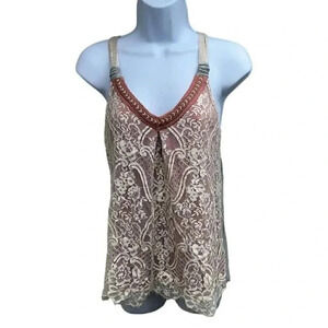 Venus Sleeveless Lace Detail Top women’s Size XS Multi Color